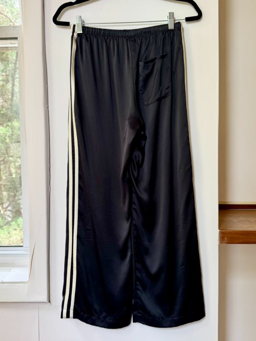DONNI The Silk Stripe Crop Pants Jet Black Small - Picture 11 of 14